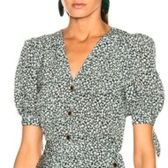 EUC VERONICA BEARD GIZELA BLOUSE IN FOREST GREEN - SIZE 8 - Picture 5 of 15